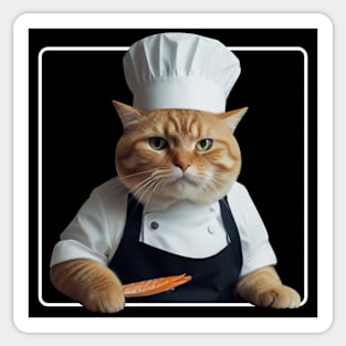 Chef Cat Funny Sticker